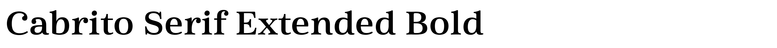 Cabrito Serif Extended Bold